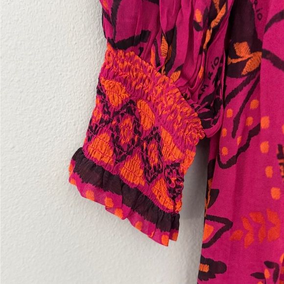 Farm Rio Macaw Forest Pink and Orange Maxi Dress - Picture 5 of 7